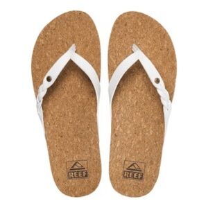 Reef Cork and White Sandals